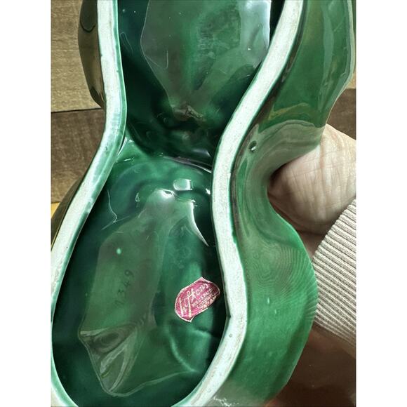 Lefton Green Holly berry Leaf Divided Candy Dish Set Of 2 - Picture 7 of 8